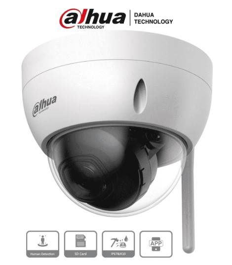 DAHUA IPC-HDBW1230DE-SW - Camara IP Domo Wifi de 2 Mp/ Lente de 2.8 mm/ 100°/ IR de 30 M/ Ranura para MicroSD/ IP67/Ik10/SMD/ Hasta 80 Metros - DAHUA IPC-HDBW1230DE-SW - Camara IP Domo Wifi de 2 Mp/ Lente de 2.8 mm/ 100°/ IR de 30 M/ Ranura para MicroSD/ IP67/Ik10/SMD/ Hasta 80 Metros -